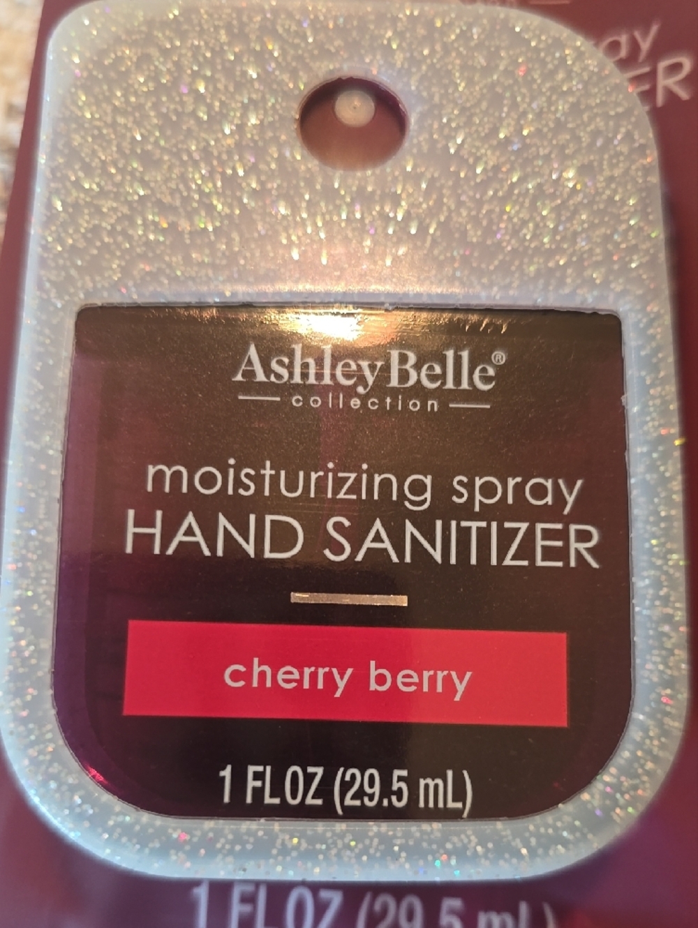 Ashley Belle.  Cherry Berry Moisturizing Spray Hand Sanitizer - Plum - Picture 2 of 3